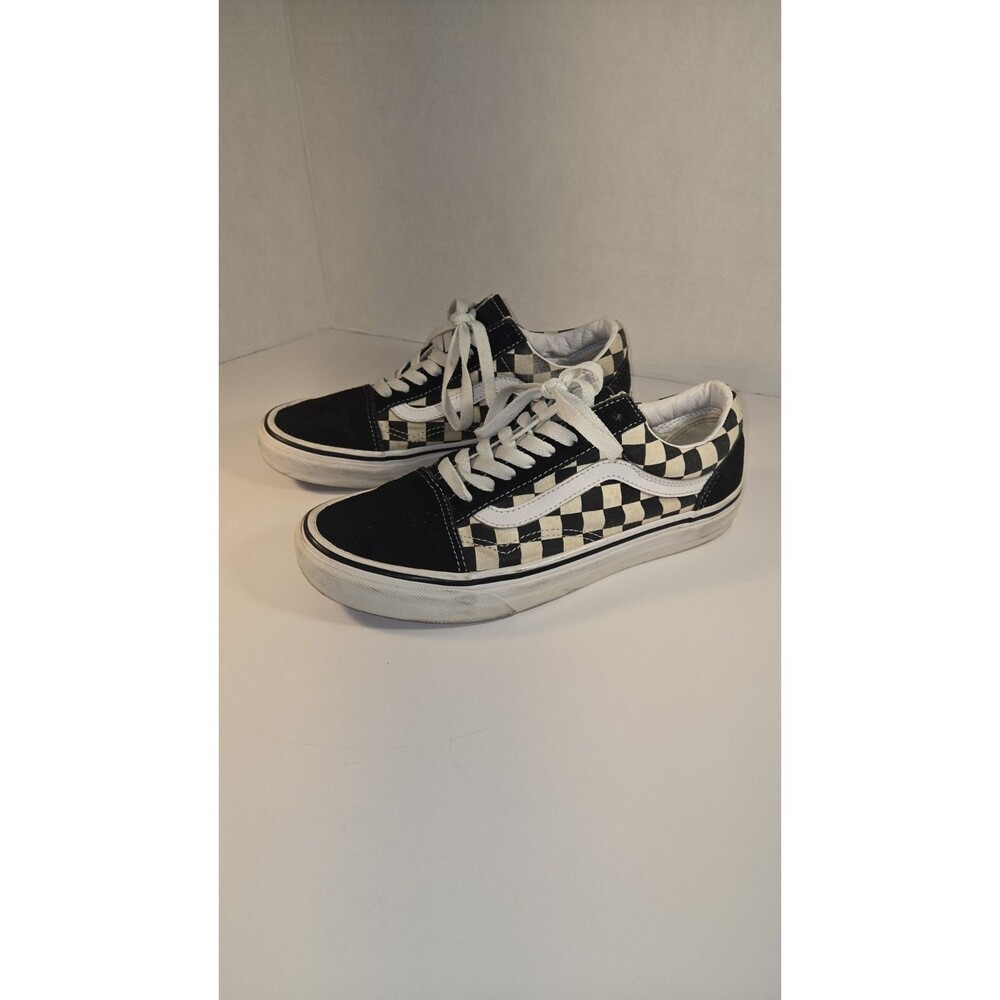 Vans Old Skool Checkerboard Black White Skate Shoes Womens 6.5 Mens 5.0 Low Top